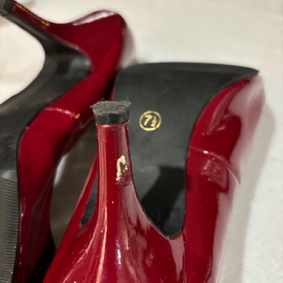 Women’s Size 7.5 George Brand Heeled Shoe in Red - Picture 3 of 6